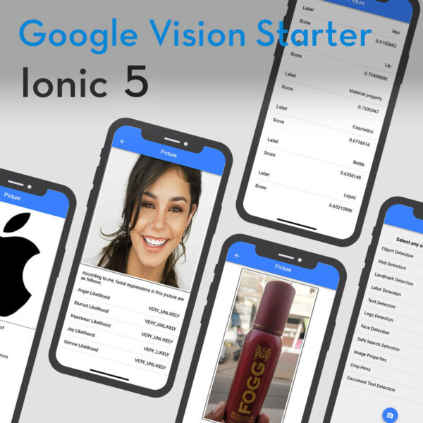 Image Recognition App Template | Ionic 5 (Google Vision API)