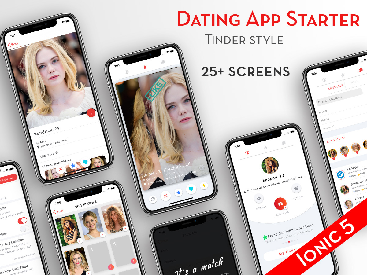 Dating App Starter Template | Ionic 5 (Tinder UI)