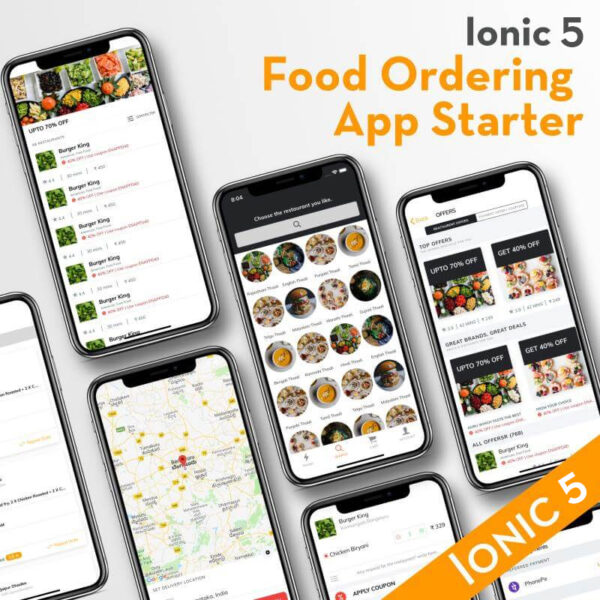 Ionic Food Ordering App Template | Ionic 5